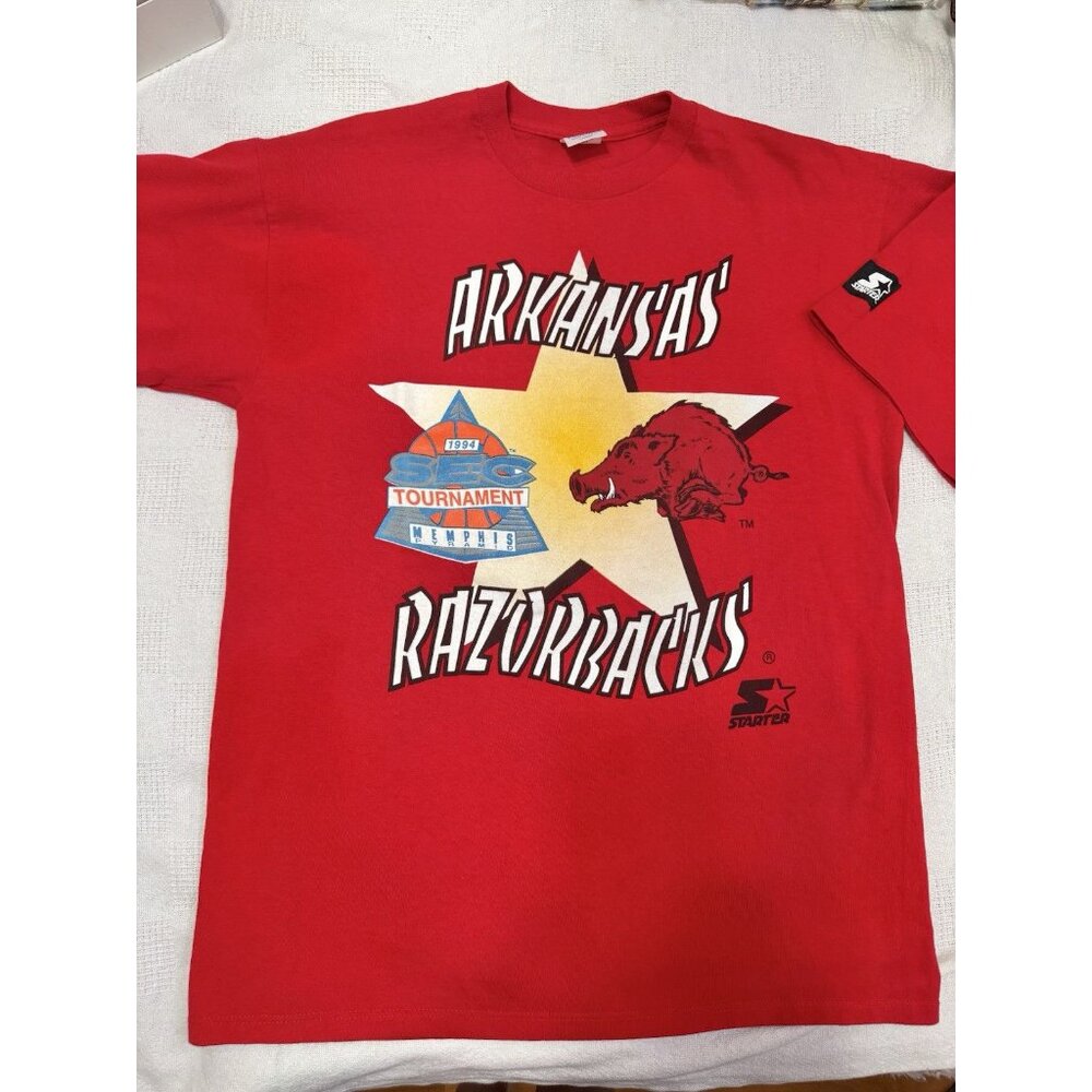 Arkansas Razorbacks Tshirt 1994 L Single Stitch Memphis Sec Tournament Vintage